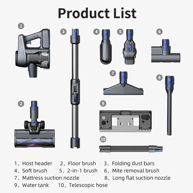 Cordless Vacuum Cleaner with 2600mAh Battery | 60-Min Runtime, Lightweight 2.35kg for Home Cleaning